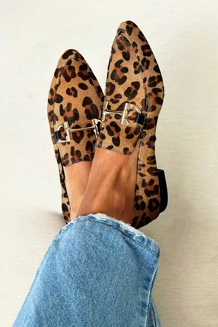 Gia | Elegant Leopard Loafers