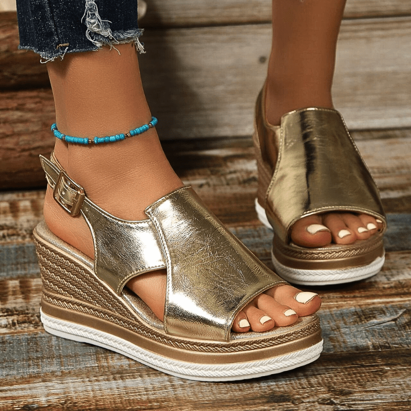 Rosalie | Stylish Metallic Sandals