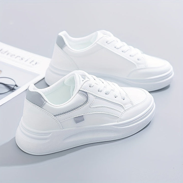 Chic White Sneakers with Lightweight Comfort