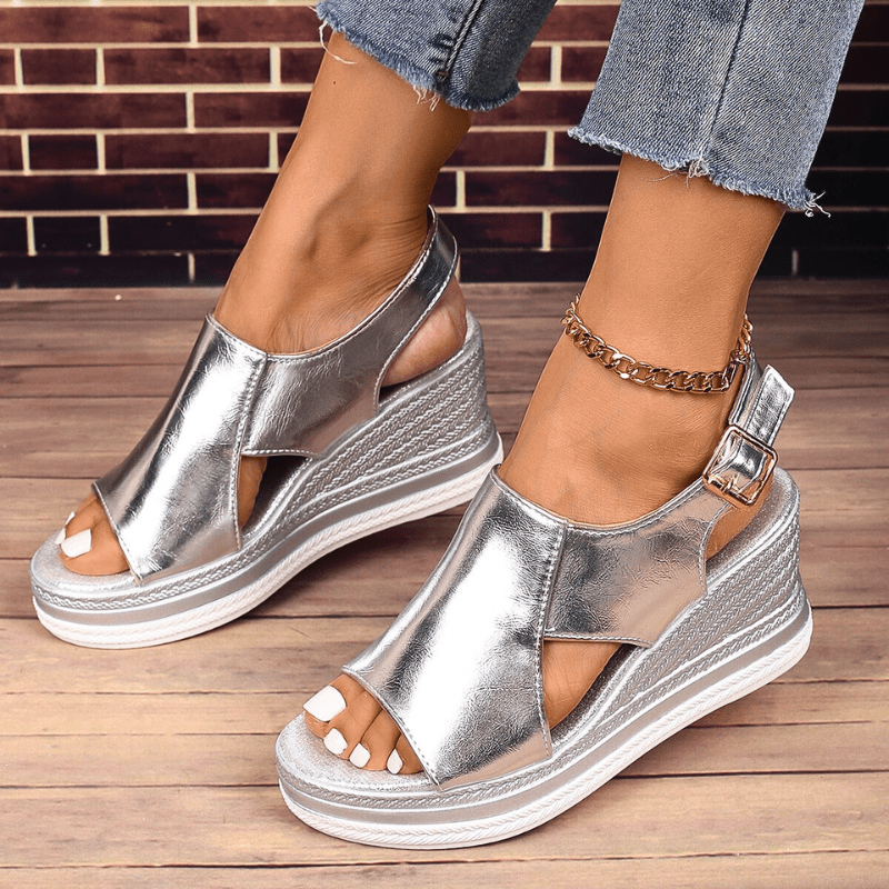 Rosalie | Stylish Metallic Sandals