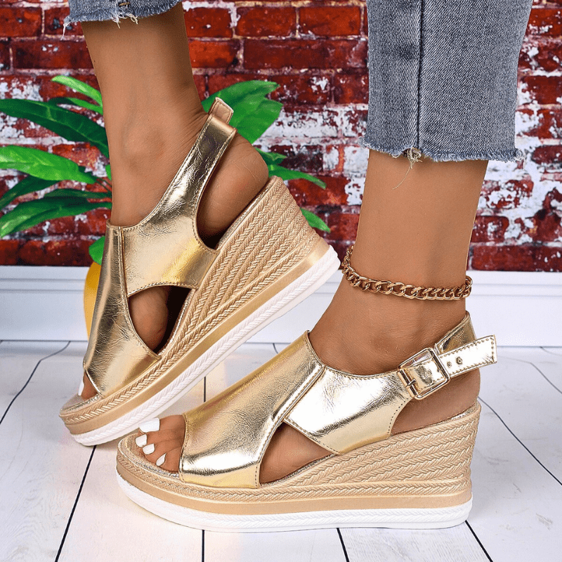 Rosalie | Stylish Metallic Sandals