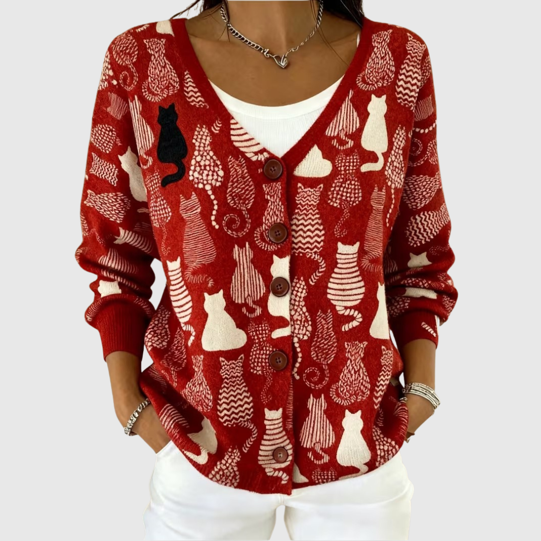 Cosy Button-Up Knit Cardigan