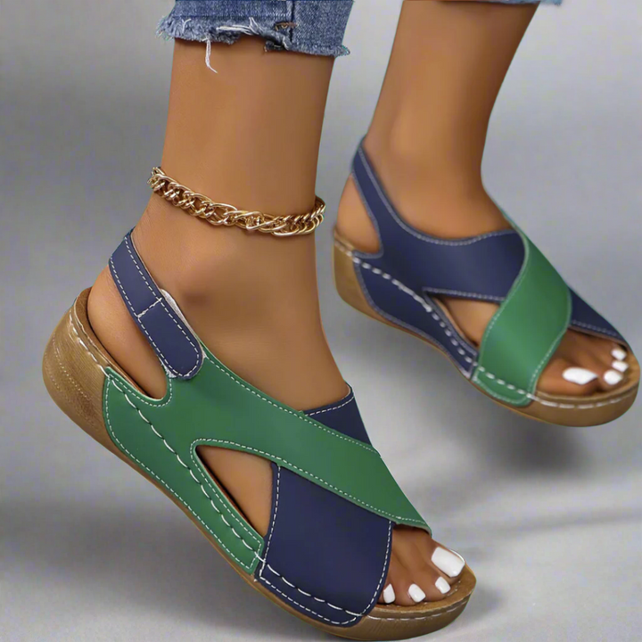 Kendra - Colourblock Orthopaedic Sandals