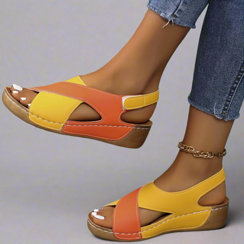 Kendra - Colourblock Orthopaedic Sandals