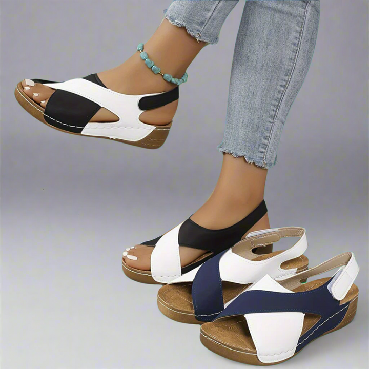 Kendra - Colourblock Orthopaedic Sandals
