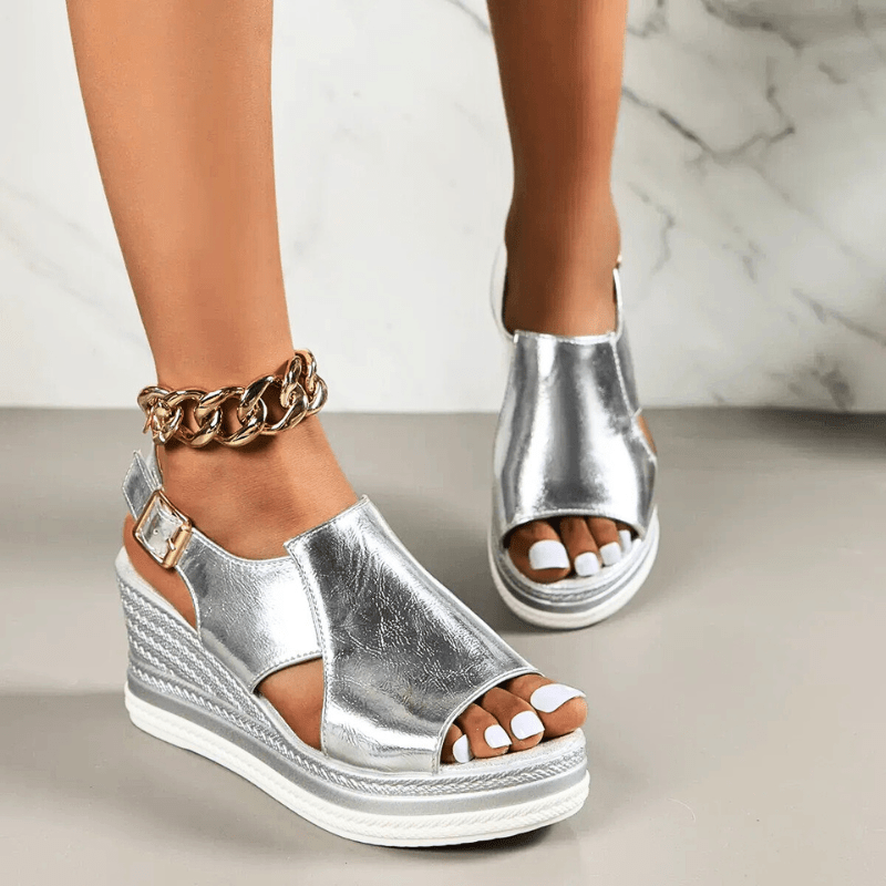 Baylie - Stylish Metallic Sandals
