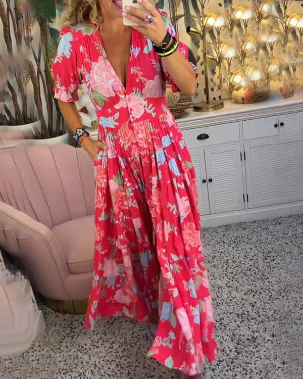 Olive | Vibrant Floral Dress