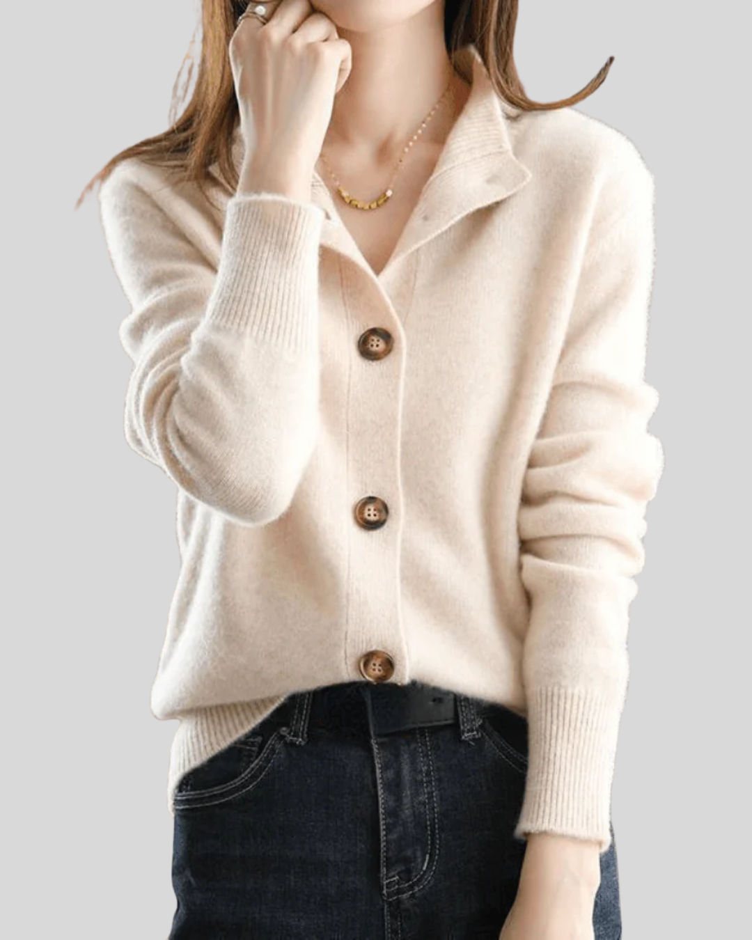Maureen | Retro Cashmere Cardigan
