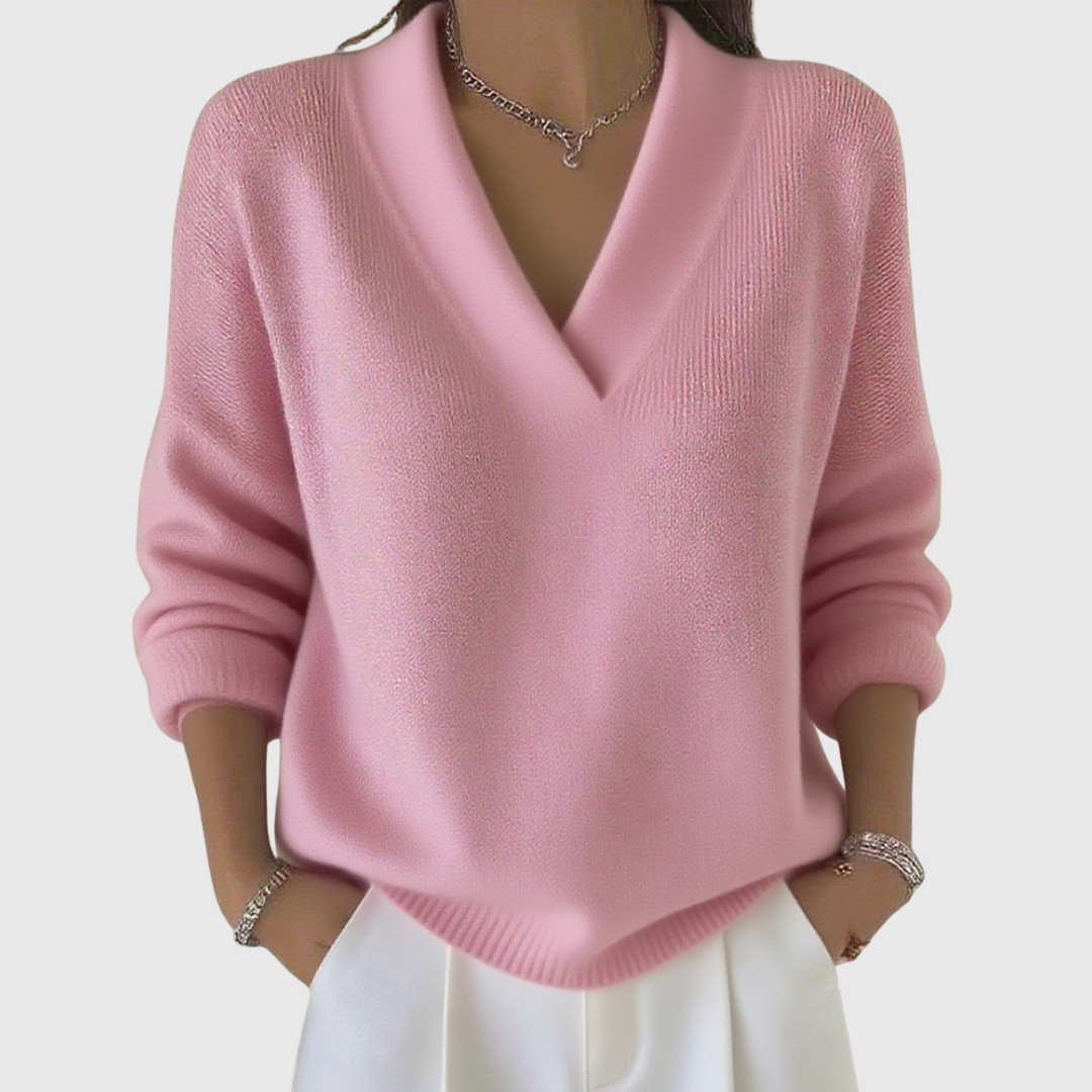 Faye | Soft Relaxed V-Neck Jumper