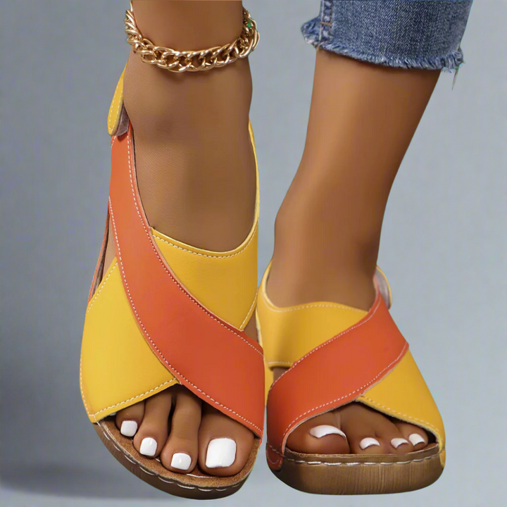 Kendra - Colourblock Orthopaedic Sandals