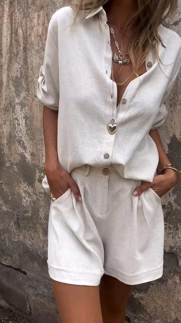 Melda - Breezy Button-Up Set