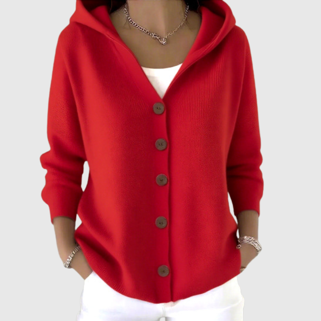 Cosy Hooded Knit Cardigan