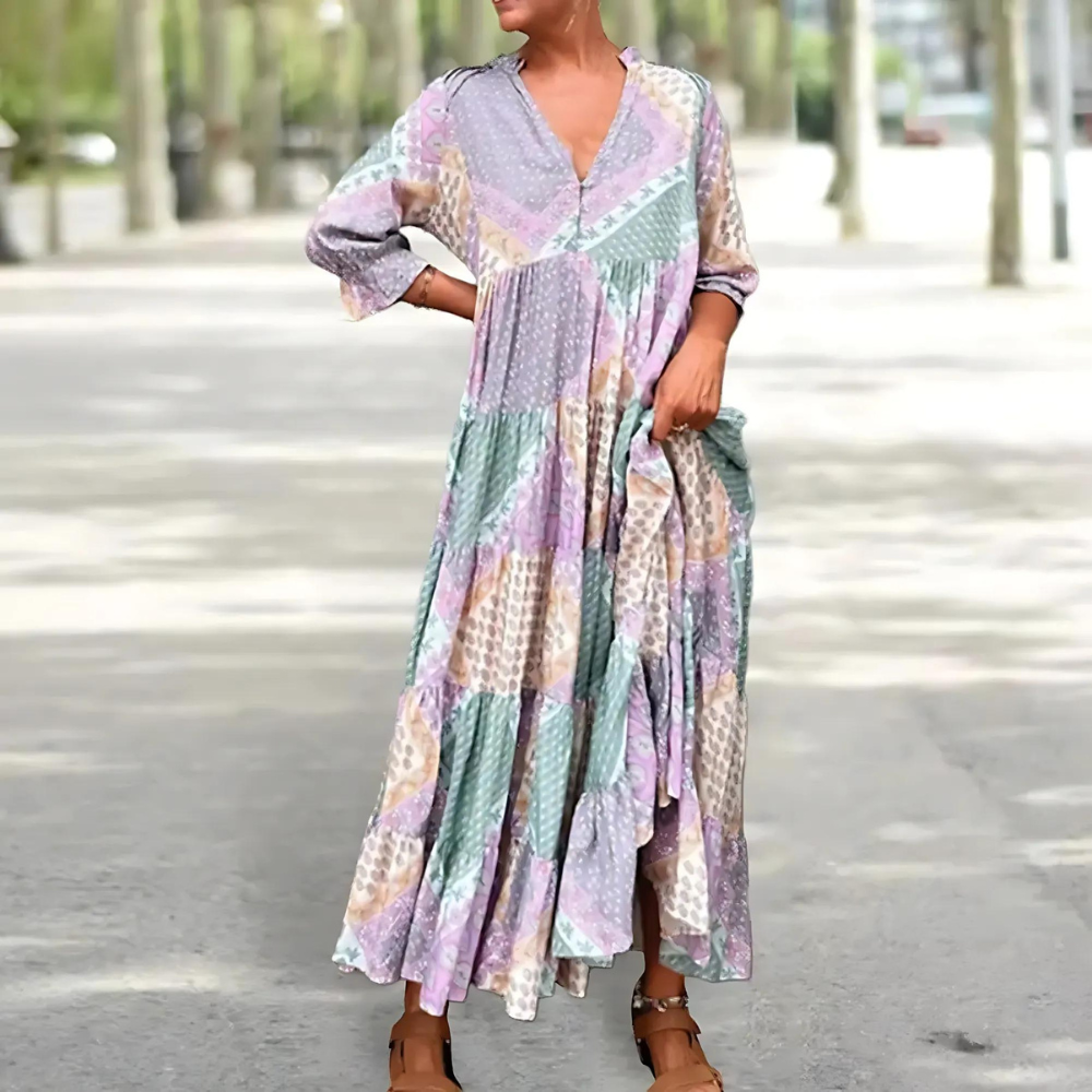 Florentina - Elegant Print Dress