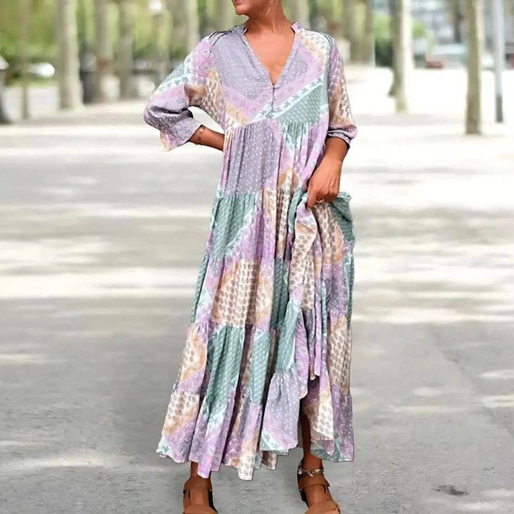 Florentina - Elegant Print Dress