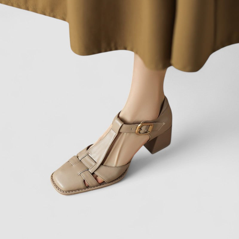 Elyxiana | Orthopaedic T-Bar Block Heels