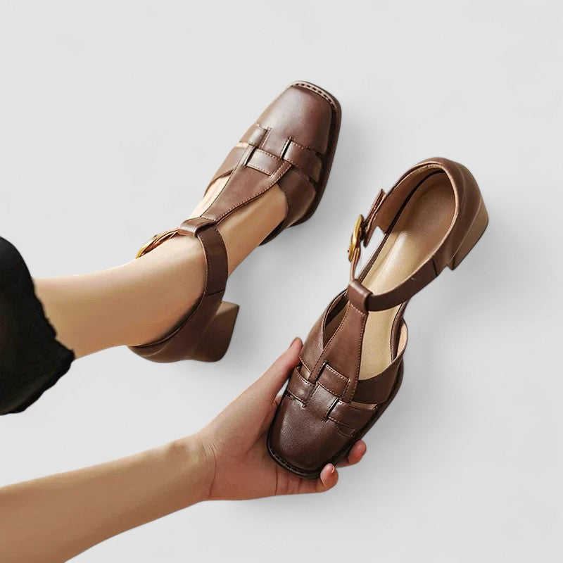 Elyxiana | Orthopaedic T-Bar Block Heels