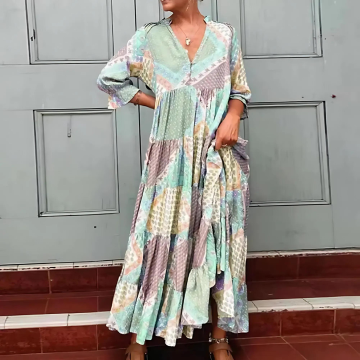 Florentina - Elegant Print Dress