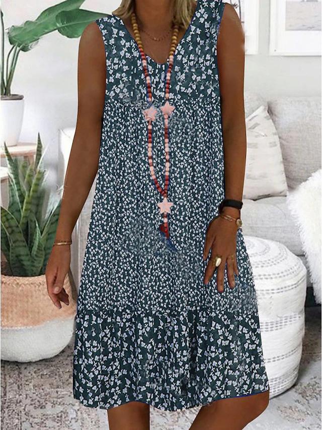 AYLA | SLEEVELESS V-NECK DRESS