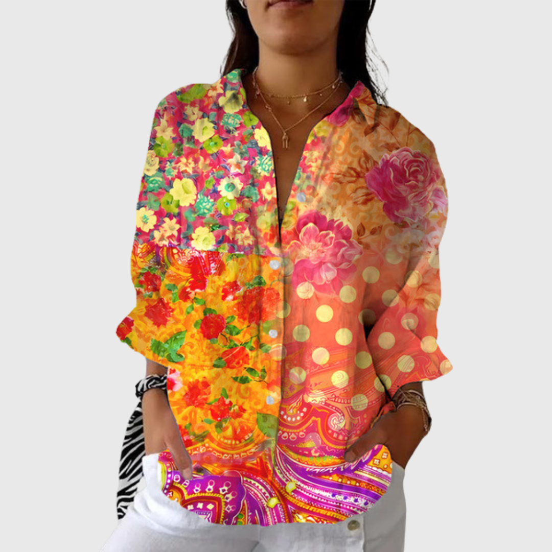 Colourful Lightweight Printed Blouse