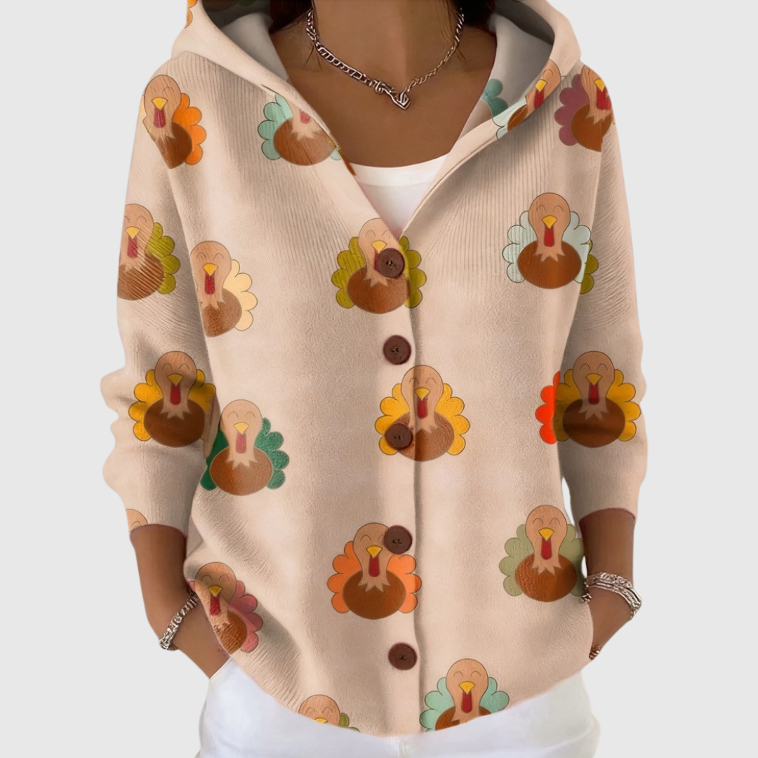 Cosy Hooded Knit Cardigan