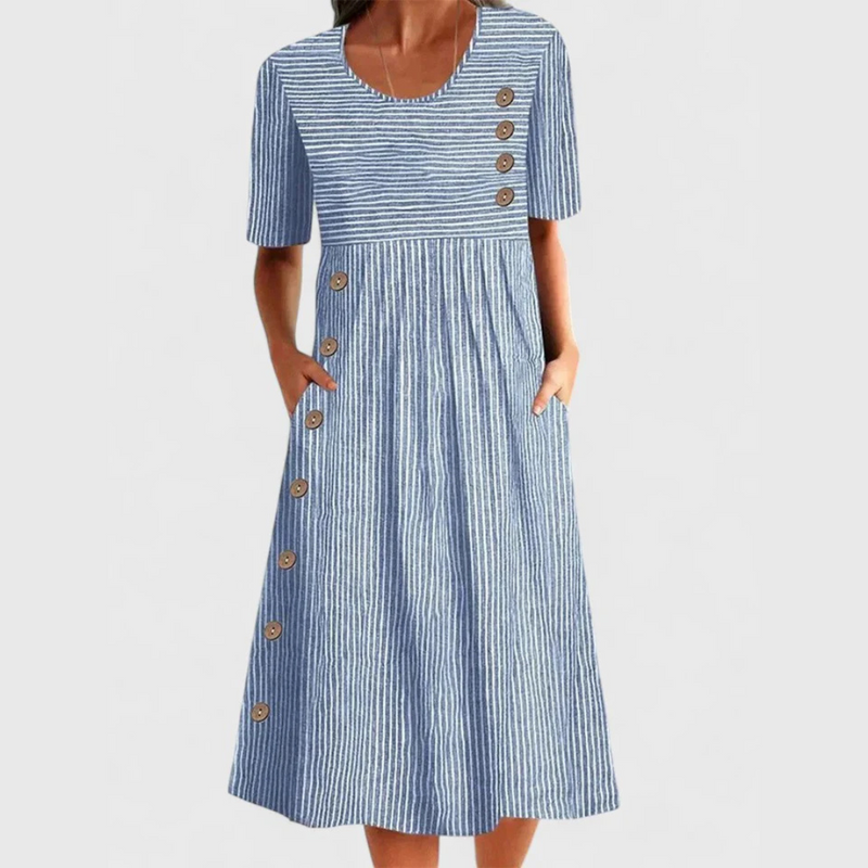 Shirley | Striped Midi Dress