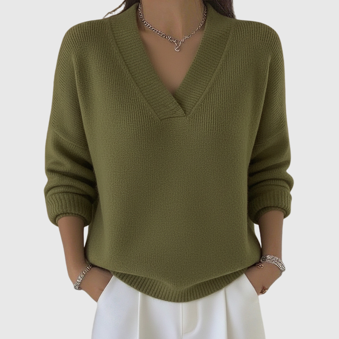 Faye | Soft Relaxed V-Neck Jumper