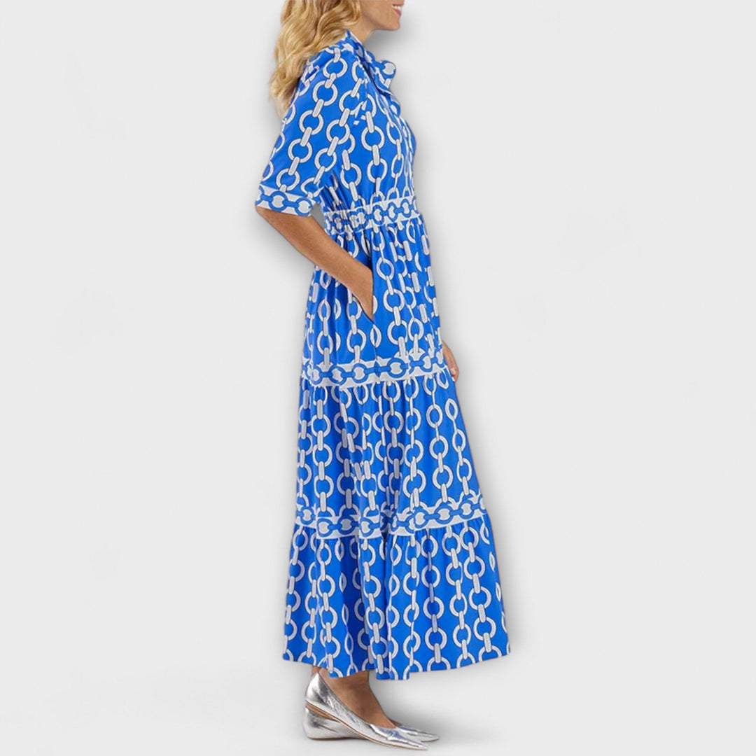 JULIANA | CHAIN PRINT MIDI DRESS