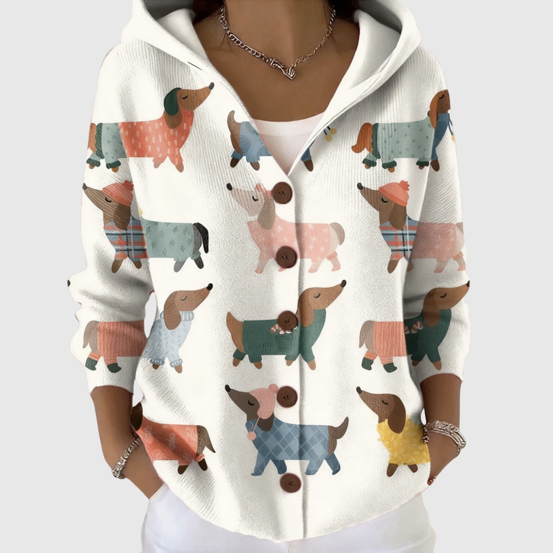 Cosy Hooded Knit Cardigan