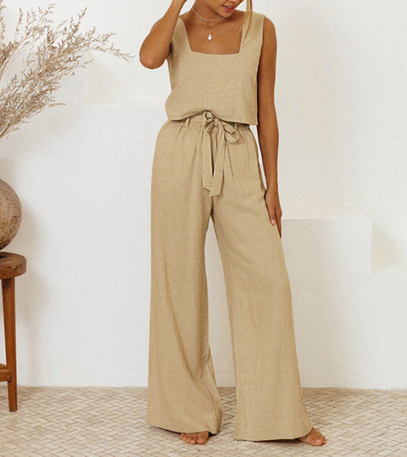 Valerie | Minimalist Top and Flared Trousers Set