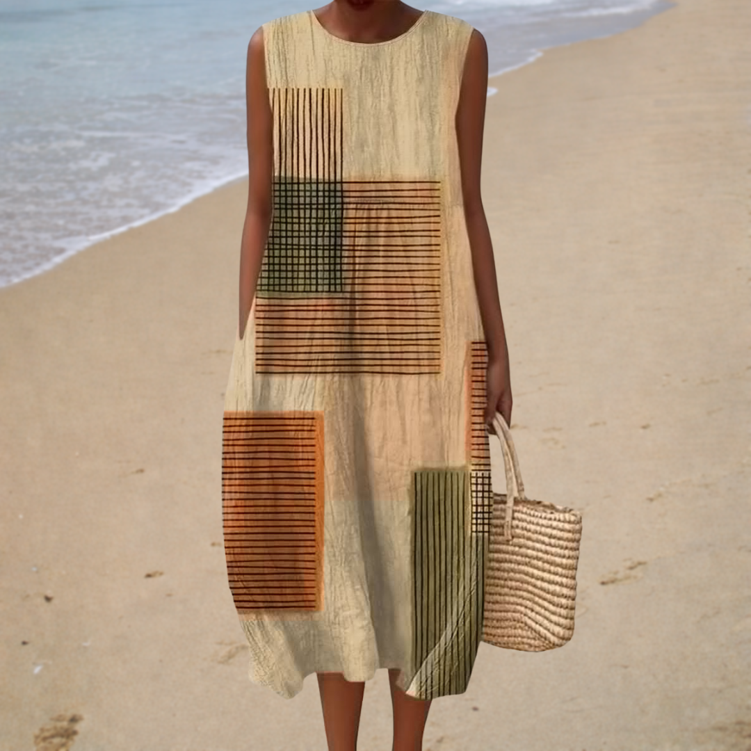 Coral | Sleeveless Summer Dress