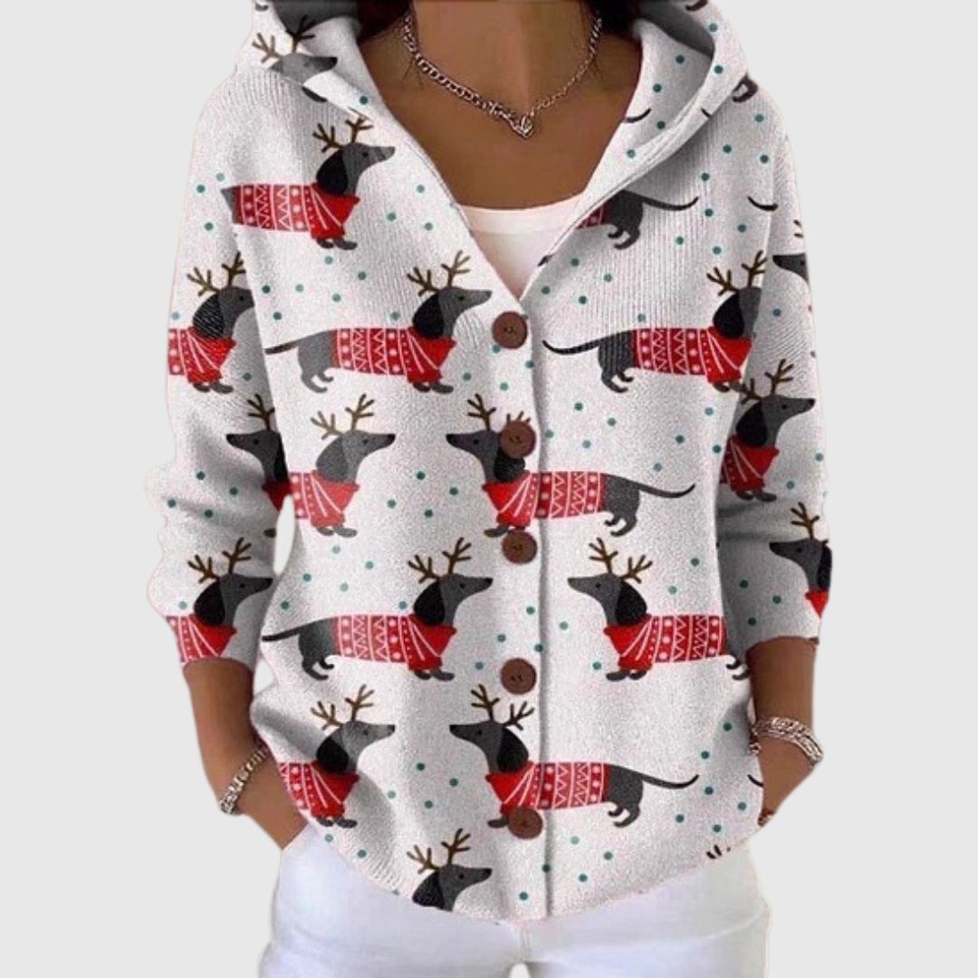 Cosy Hooded Knit Cardigan