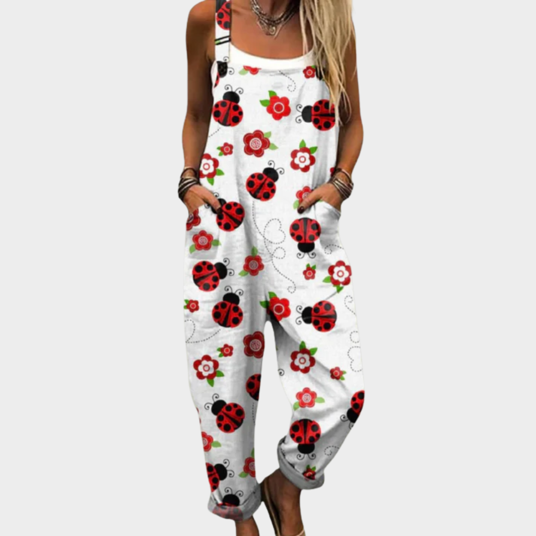 Coral | Printed Overalls