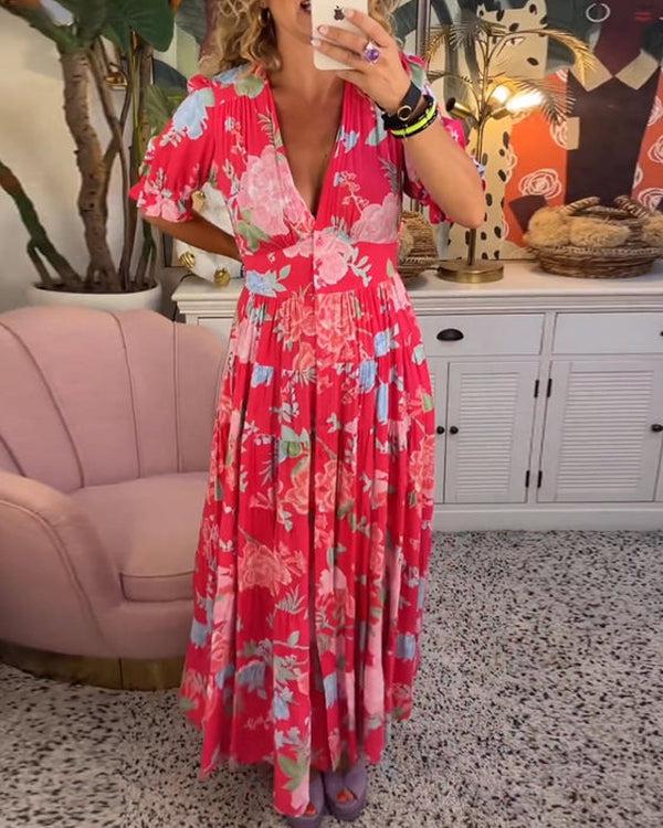 Olive | Vibrant Floral Dress