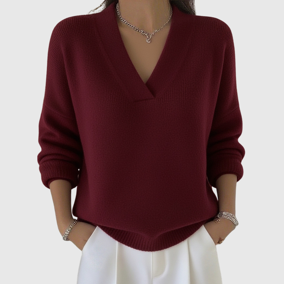 Faye | Soft Relaxed V-Neck Jumper