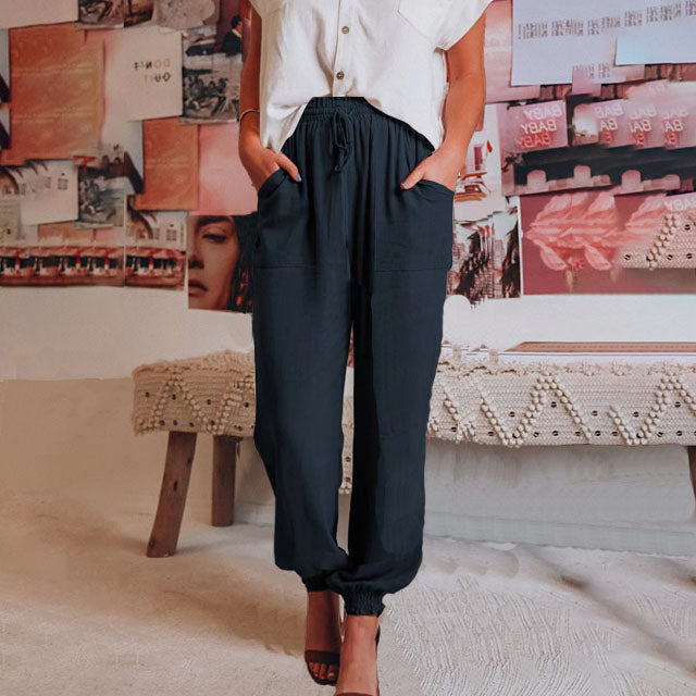 Kaeli – Elegant Drawstring Trousers