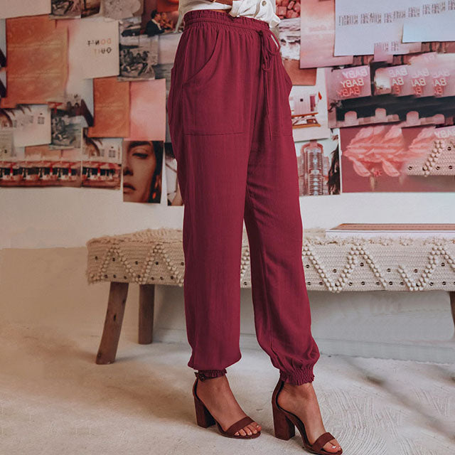Kaeli – Elegant Drawstring Trousers