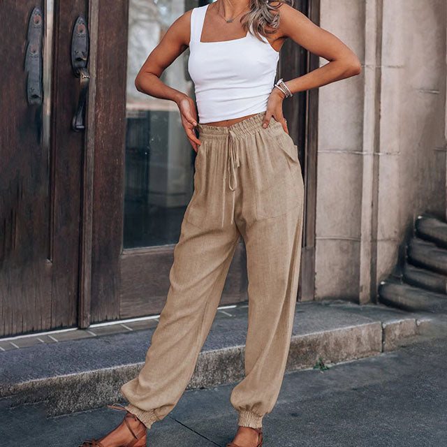Kaeli – Elegant Drawstring Trousers