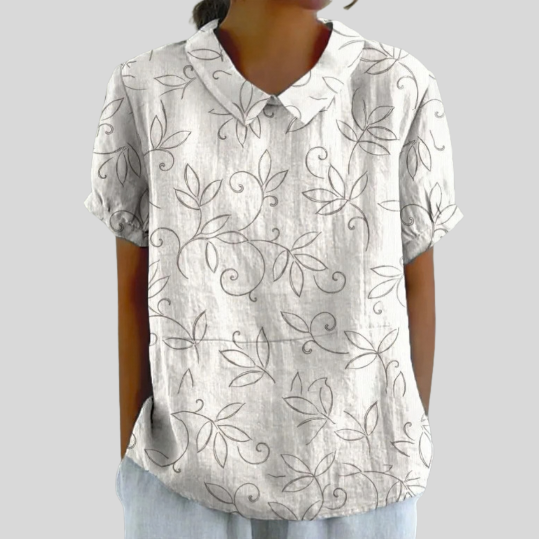 Coral | Floral Comfort Top