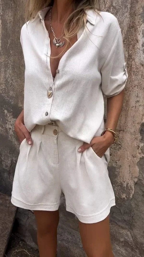 Melda - Breezy Button-Up Set