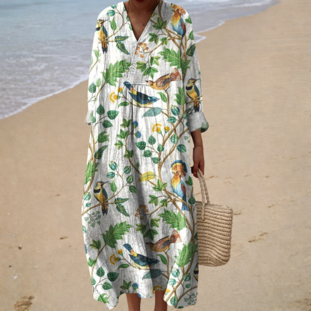 Flattering Printed Summer Dress