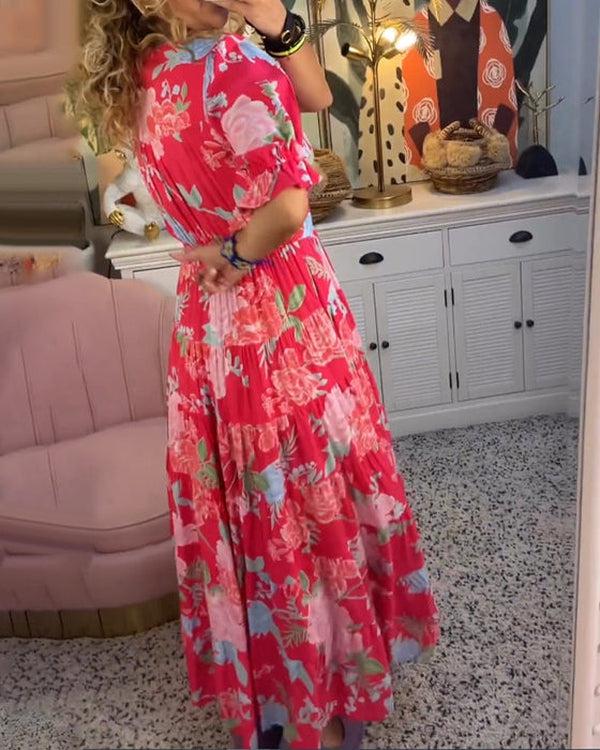 Olive | Vibrant Floral Dress
