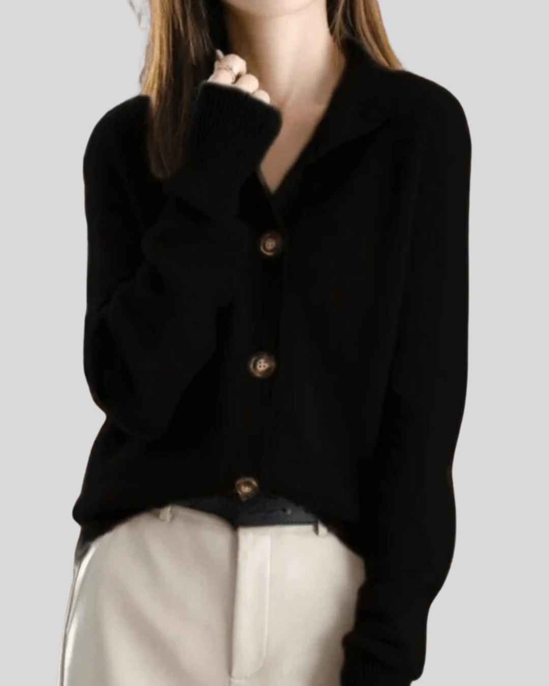 Maureen | Retro Cashmere Cardigan