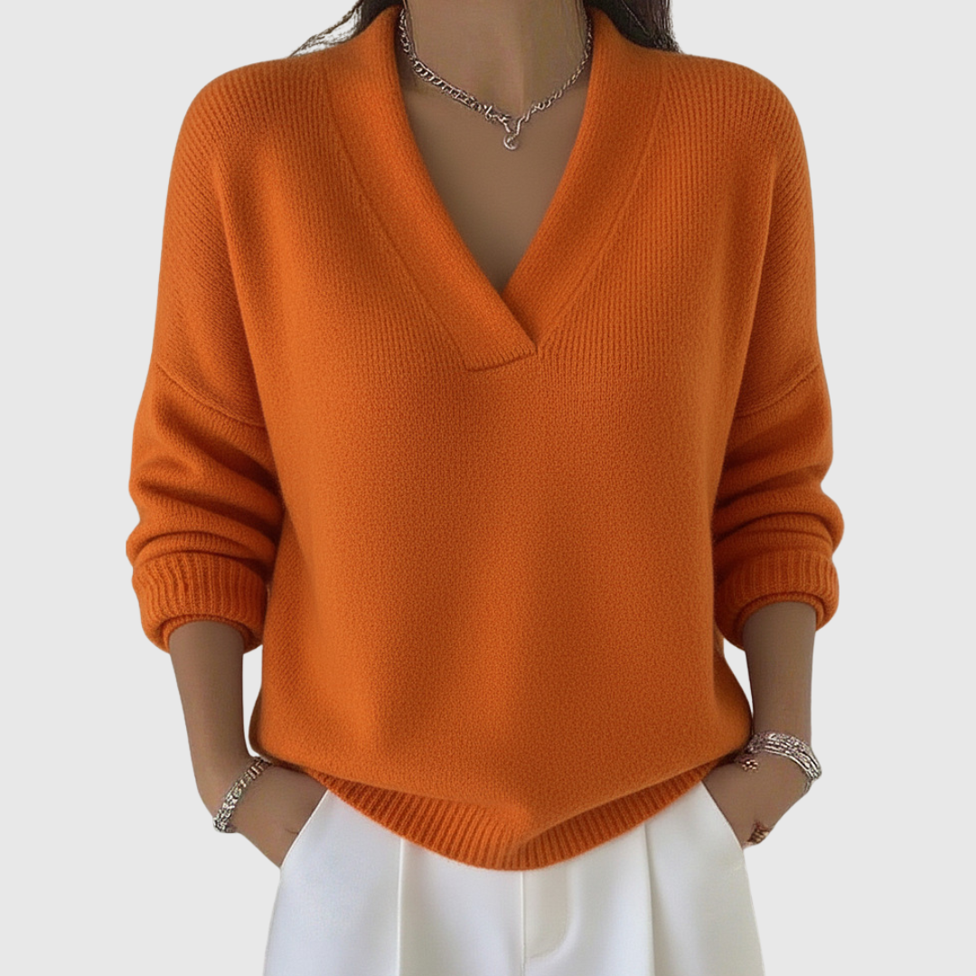 Faye | Soft Relaxed V-Neck Jumper
