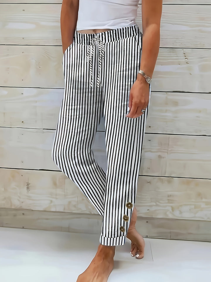 Raquelle - Relaxed Striped Trousers
