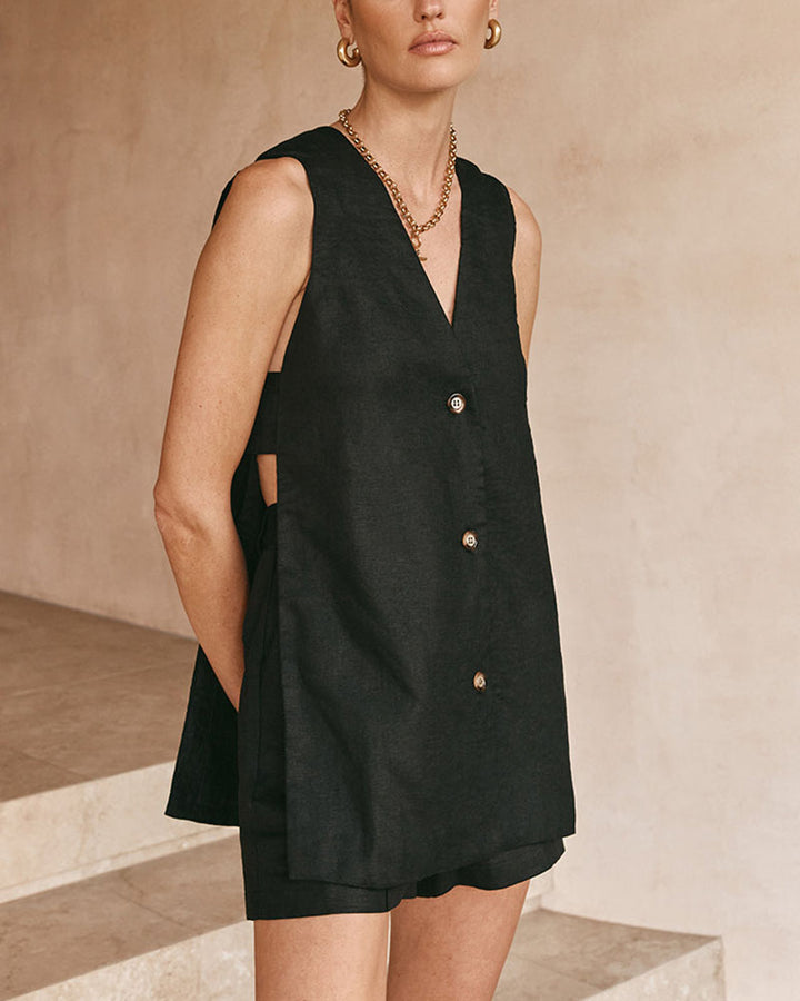 Fiona - Sleeveless Button Set