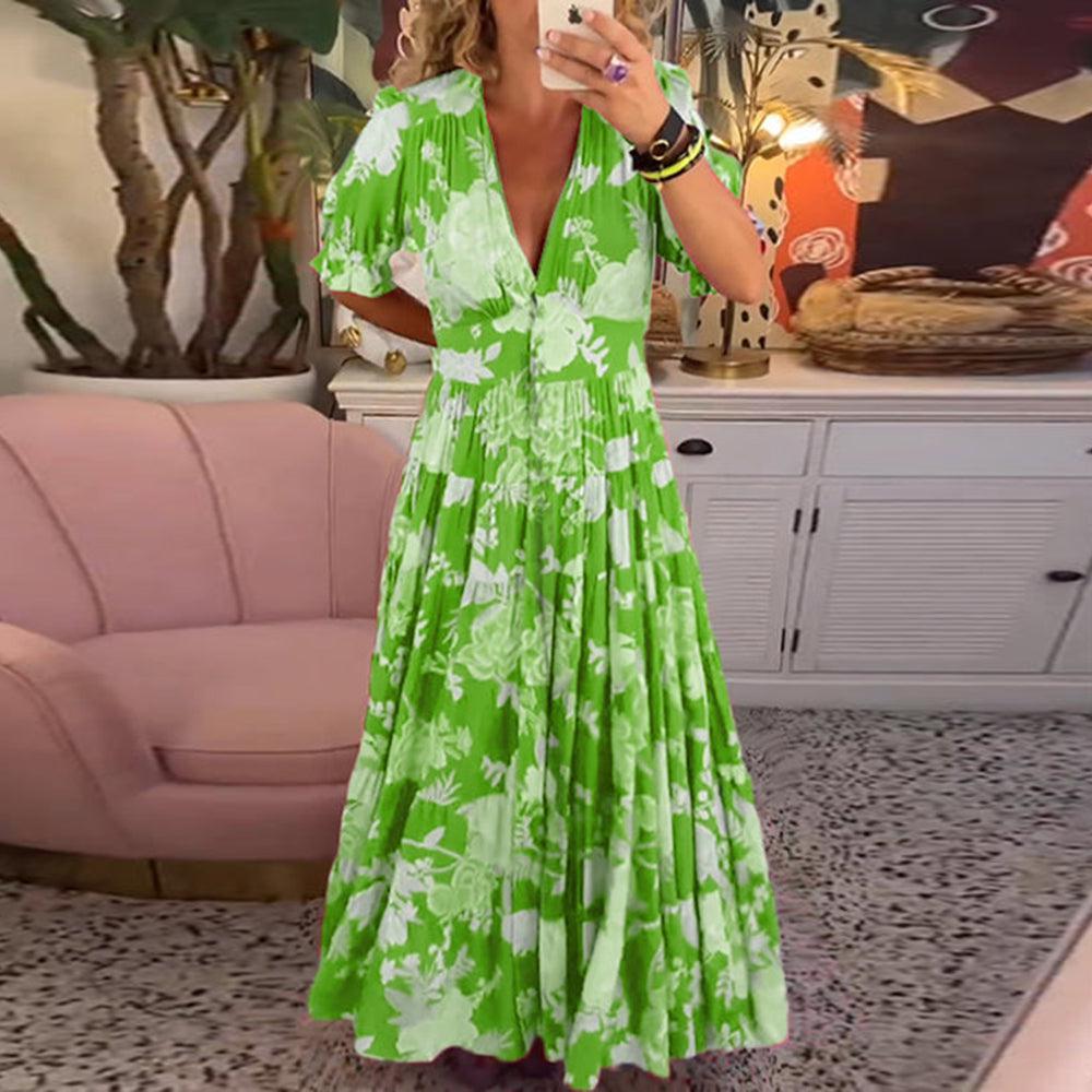 Olive | Vibrant Floral Dress