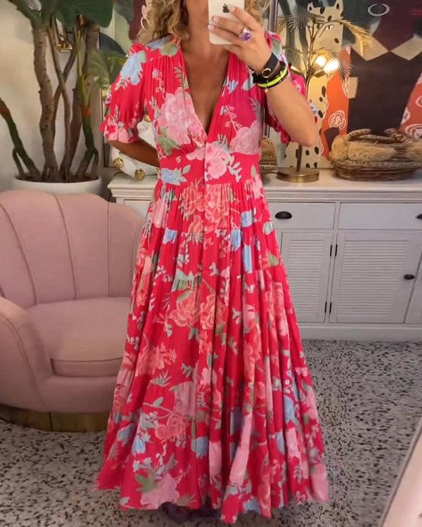 Olive | Vibrant Floral Dress