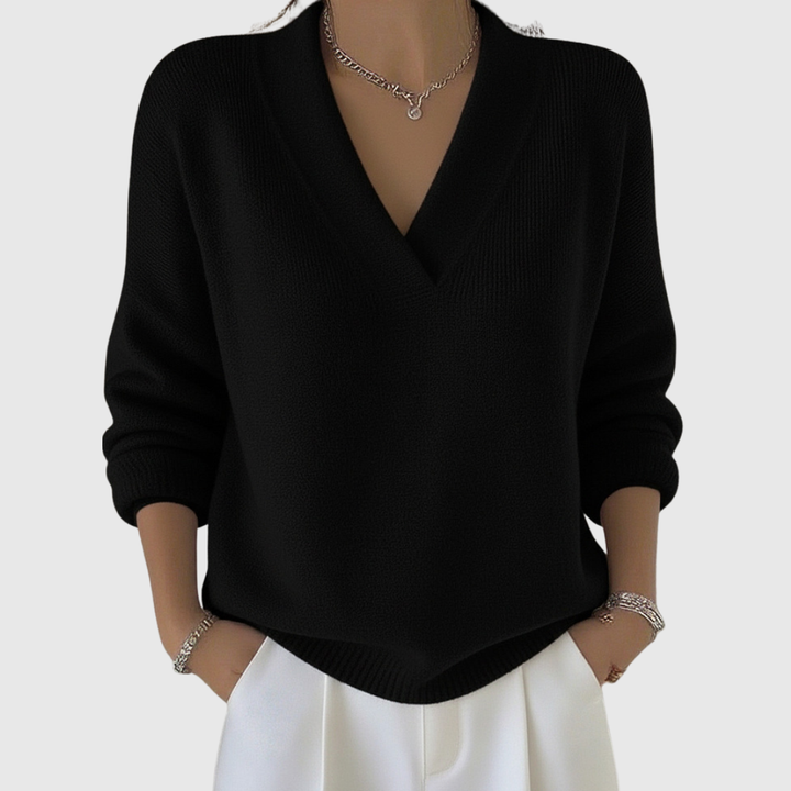 Faye | Soft Relaxed V-Neck Jumper