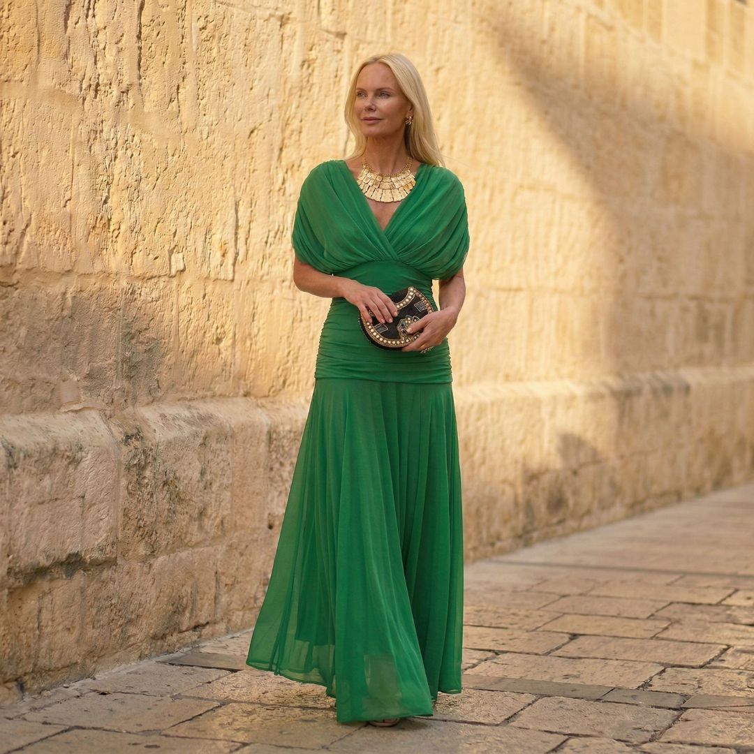 Gail | Elegant Green Dress