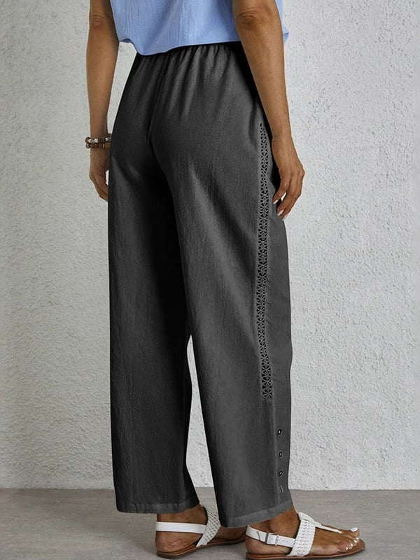 Shania - Relaxed Button Trousers